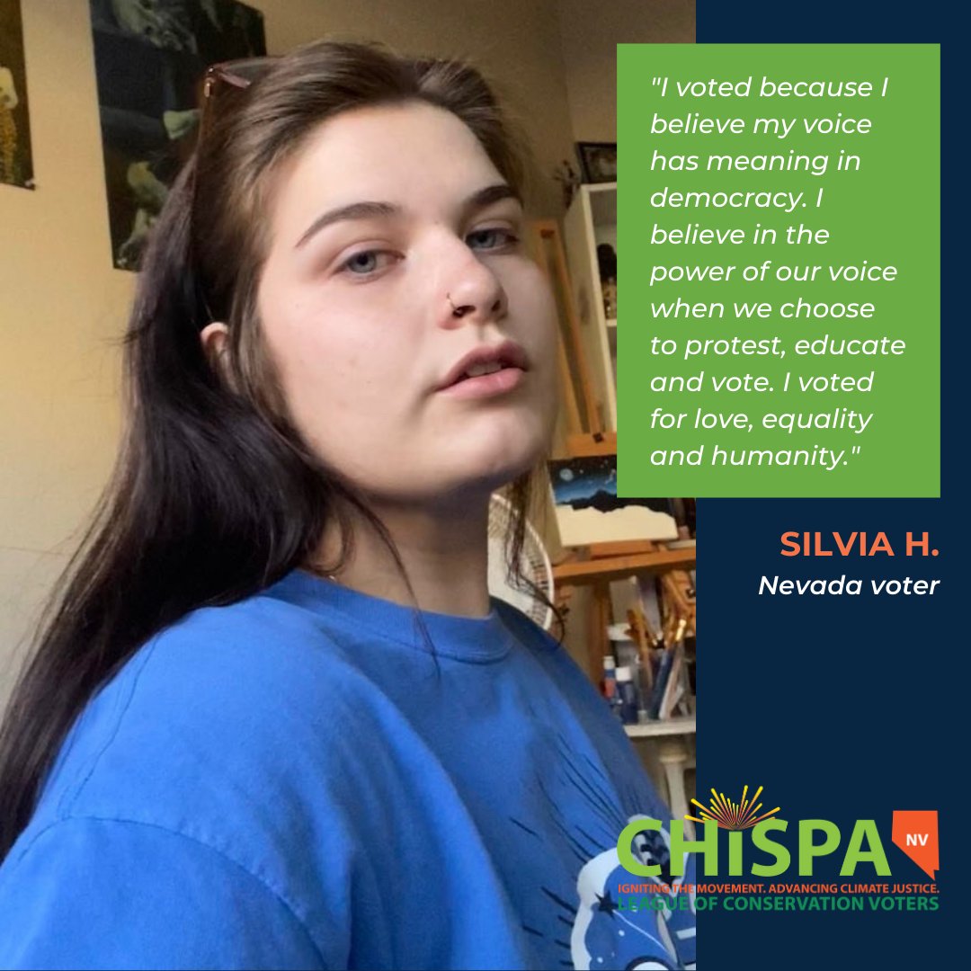 "I believe in the power of our voice." This is why Latinxs vote!  #CountEveryVote  #LatinasVote  #NVVotes