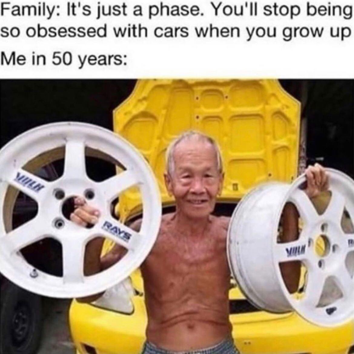 R1Concepts's tweet photo. It’s just a phase, but here we are. How many people can relate?
#carlovers #carlove #onelove #jdmyo #volkwheels #nevertooold #passion https://t.co/IphJFLiyFN