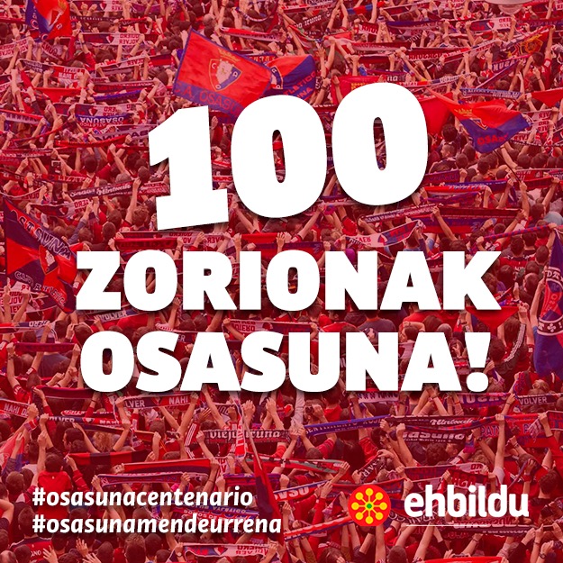 Enrique Maya se niega expresamente a nuestra petición de mencionar a Eladio Zilbeti, impulsor del nombre euskaldun "Osasuna" en 1920, así como a los 8 dirigentes y jugadores fusilados por los franquistas en 1936, en el texto de concesión de la Medalla de Oro de Iruñea a Osasuna.