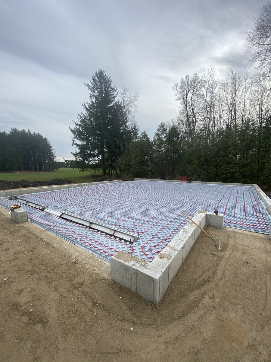 Custom drains installed for a small shop today with infloor heating