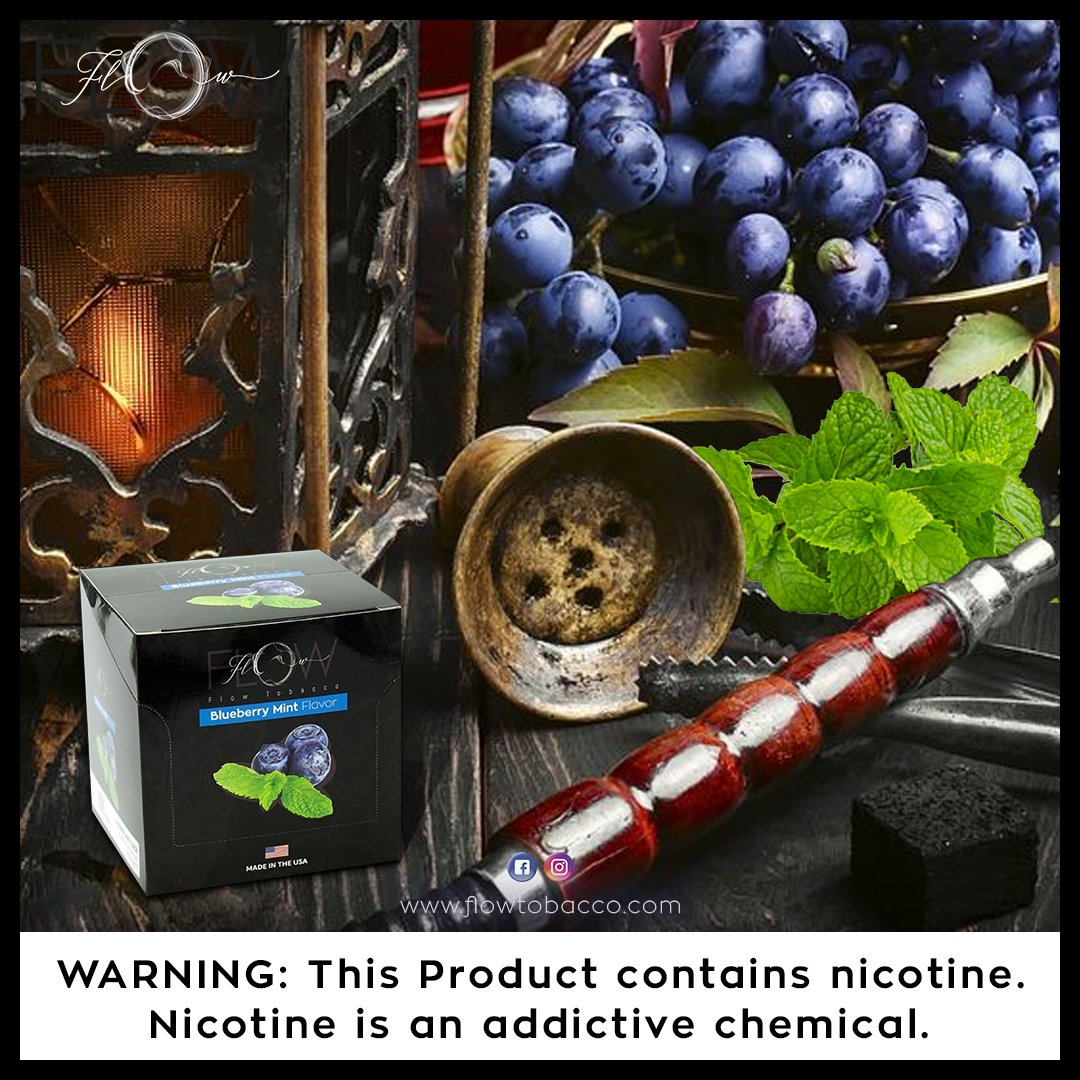 flowtobacco's tweet photo. #BlueberryMint flavor provides a luscious blueberry explosion on the taste buds, with the perfect hint of mint. This combination provides a smooth and enjoyable taste, that creates an entire fresh #hookah experience.
#flowtobacco #hookahclub #twelveskip #Apple #AppleMix #TwoApple https://t.co/HjG5vljYTz
