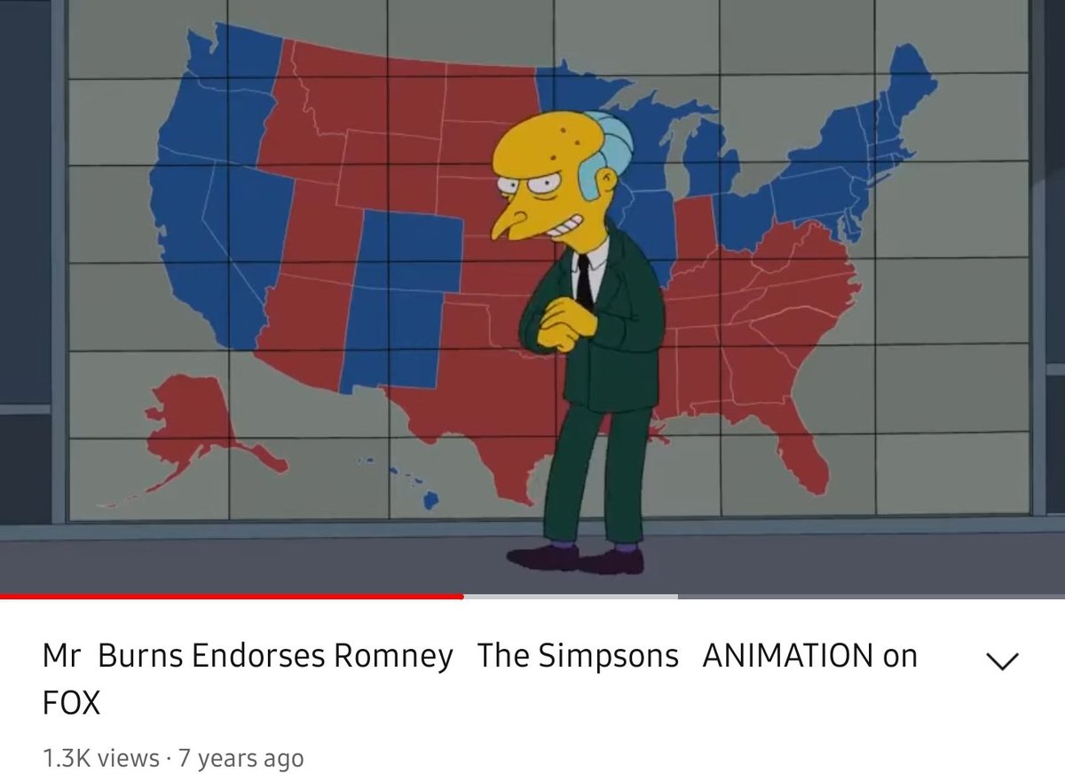 Eyousuf Aziz Currently This Is What The Voting Map Looks Like But The Simpsons Predicted It Years Ago Electionday Usaelection T Co 9b3vssqoif