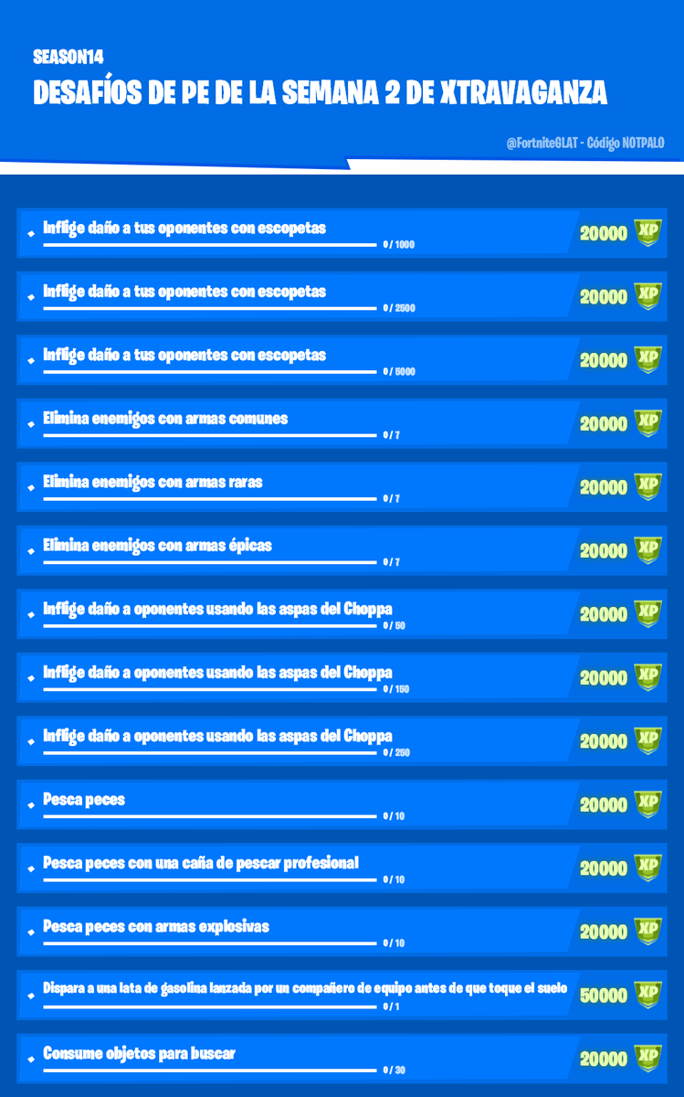 NotPaloIntel's tweet photo. Desafíos de Xtravaganza - Semana 2 y 3!

#Fortnite https://t.co/y3uxGB2ObE