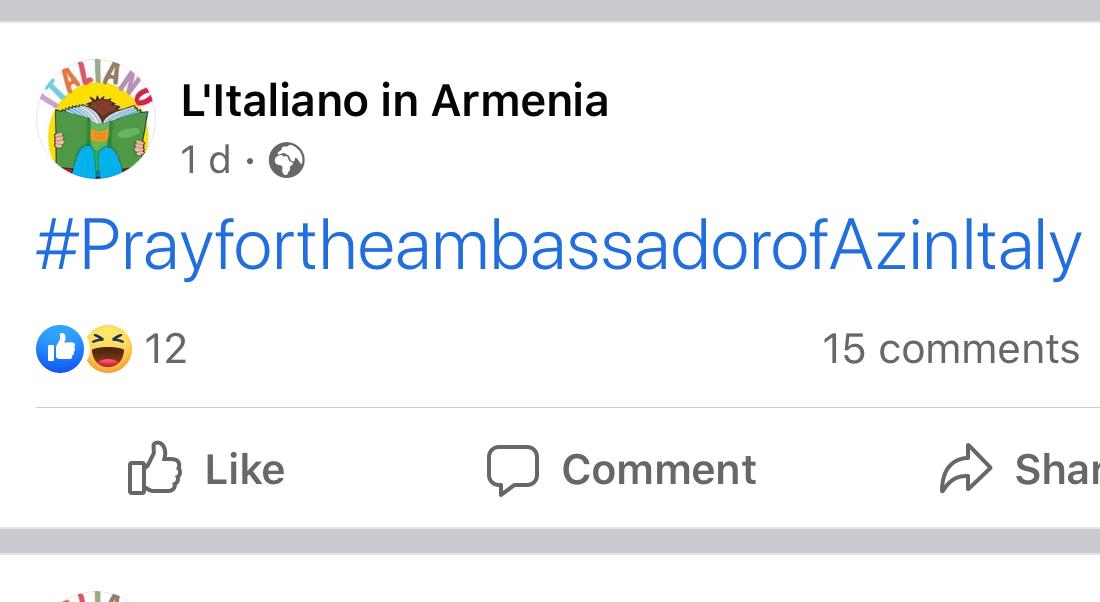 #falsitàarmene diventano attacchi diretti e minacce contro di me. Non mi potrei aspettare altro dagli autori del #genocidio di #Khojaly 
<a href="/pierofassino/">Piero Fassino</a> 
<a href="/vitopetrocelli/">Vito Petrocelli</a> <a href="/meb/">Maria Elena Boschi</a> <a href="/matteorenzi/">Matteo Renzi</a> <a href="/guglielmopicchi/">Guglielmo Picchi</a> <a href="/BoldiRossana/">rossana</a> <a href="/Maurizio_Lupi/">Maurizio Lupi</a> @sfnlcd <a href="/GiulioTerzi/">Giulio Terzi</a> <a href="/CarloCalenda/">Carlo Calenda</a> <a href="/adolfo_urso/">Adolfo Urso</a>