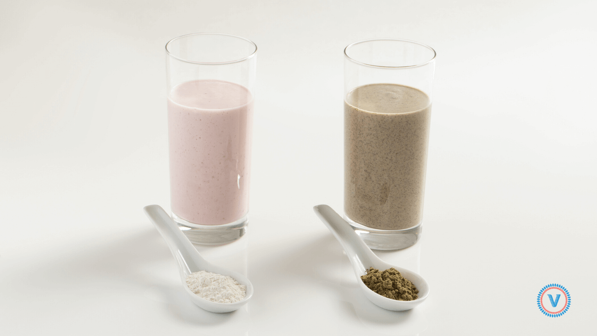 VictoryHempFood's tweet photo. Can you guess which smoothie uses V-70™ Hemp Heart Protein and which uses traditional green hemp protein? 

#V70 #hempheartprotein #lightcolor #neutralflavor #hempprotein #plantbasedprotein #plantprotein #functionalprotein #functionalfoods https://t.co/VKEis9DqAP