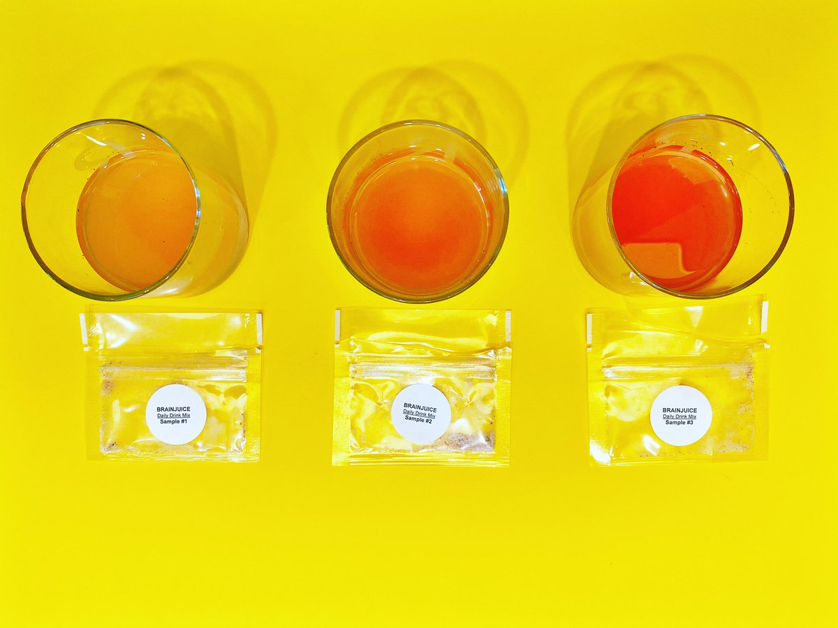 OnBrainJuice's tweet photo. Sampling our great new Daily Drink Mix innovation for 2021 today! Our Innovation, Research and Development team is hard at work to bring you great new powders for 2021... The future is bright #BRAINPOWER #BRAINHEALTH #WELLNESS #STRENGTH #MOOD #PERFORMANCE #CLARITY https://t.co/ZgvolKDL1M
