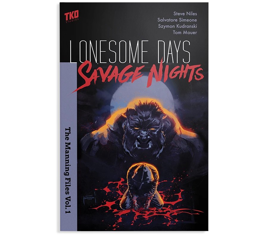 You know who doesn't get enough respect around here? WEREWOLVES, that's who! But  @SteveNiles  @SzymonKudranski &  @thomasmauer are here to change all that with LONESOME DAYS, SAVAGE NIGHTS. A supernatural noir thriller here to paint the town red.