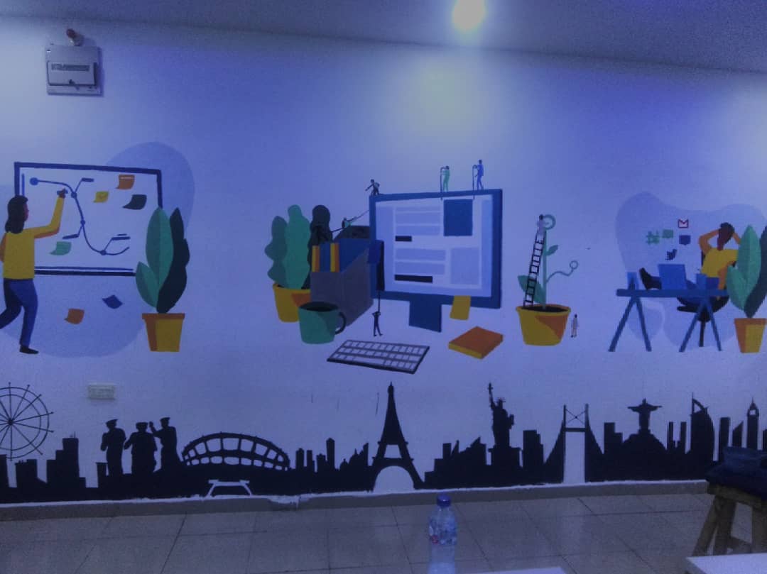 MORE__ART's tweet photo. My Recent Mural for @scbrandng 
•
Silky Creations is a Creative Agency that uses design to get brands and businesses to meet set goals and objectives.
•

I'm Open for commissions

Retweet my customer may be on your TL

#muralart #muralartist #moreart #blackartist #artonwall https://t.co/D5IWHRHod0