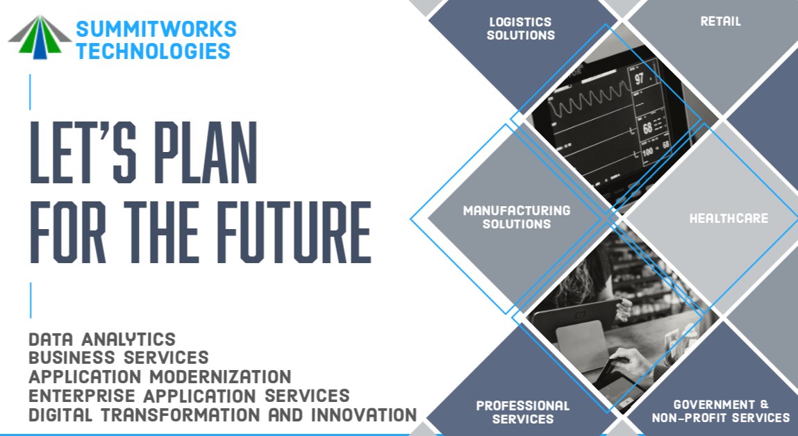 summitworkstech's tweet photo. SOFTWARE SOLUTIONS DEVELOPMENT
NITIN@BRIGHTRACE.COM
#newyork 
#customsoftware #digitaltransformation #KPO #Staffing #logistics #healthcare #Epic #Eclinicalworks #Dynamics #ApplicationModernization #DataAnalytics #BusinessServices #DigitalTransformationandInnovation #barcode https://t.co/0TwSWM5yRm