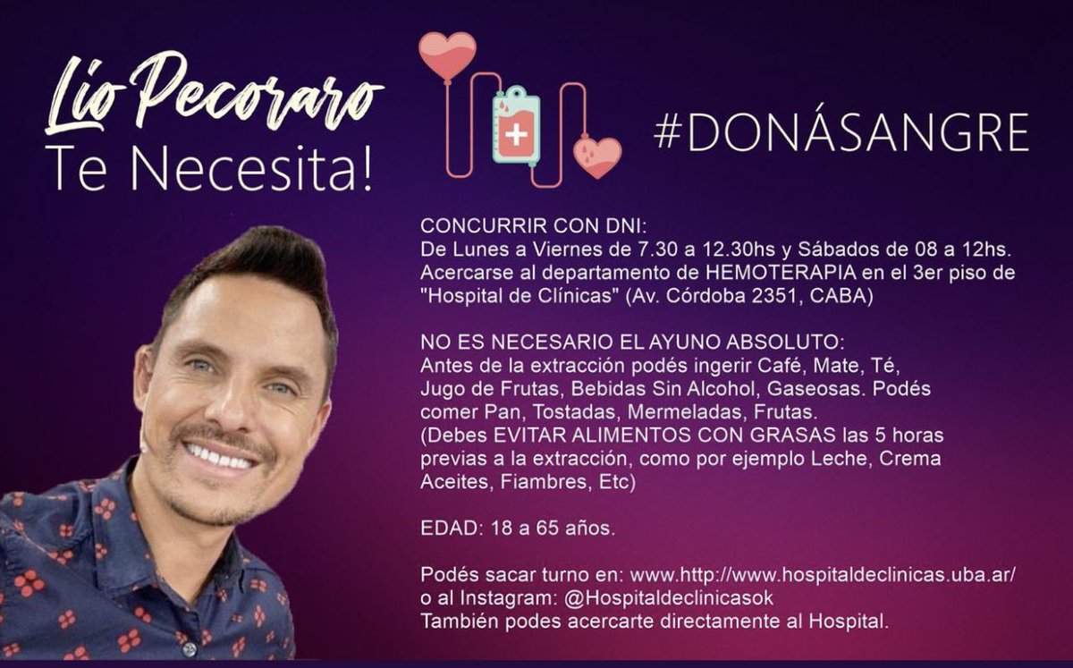 vazqueznico's tweet photo. URGENTE. 
Se necesitan dadores de sangre. 
Toda la info acá 👇🏼.Gracias. https://t.co/YAVzPDbCAJ