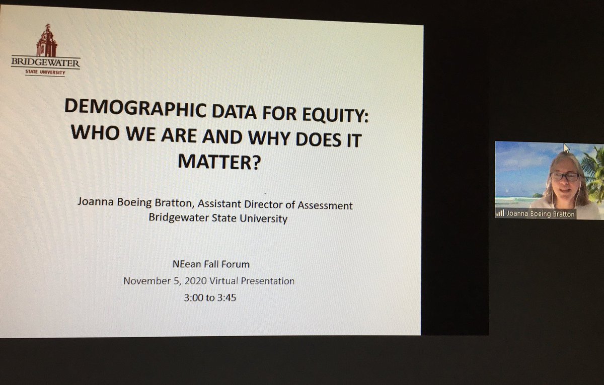 Demographic data for equity presentation at NEEAN Fall Forum ⁦@jboeingbratton⁩ #assessment