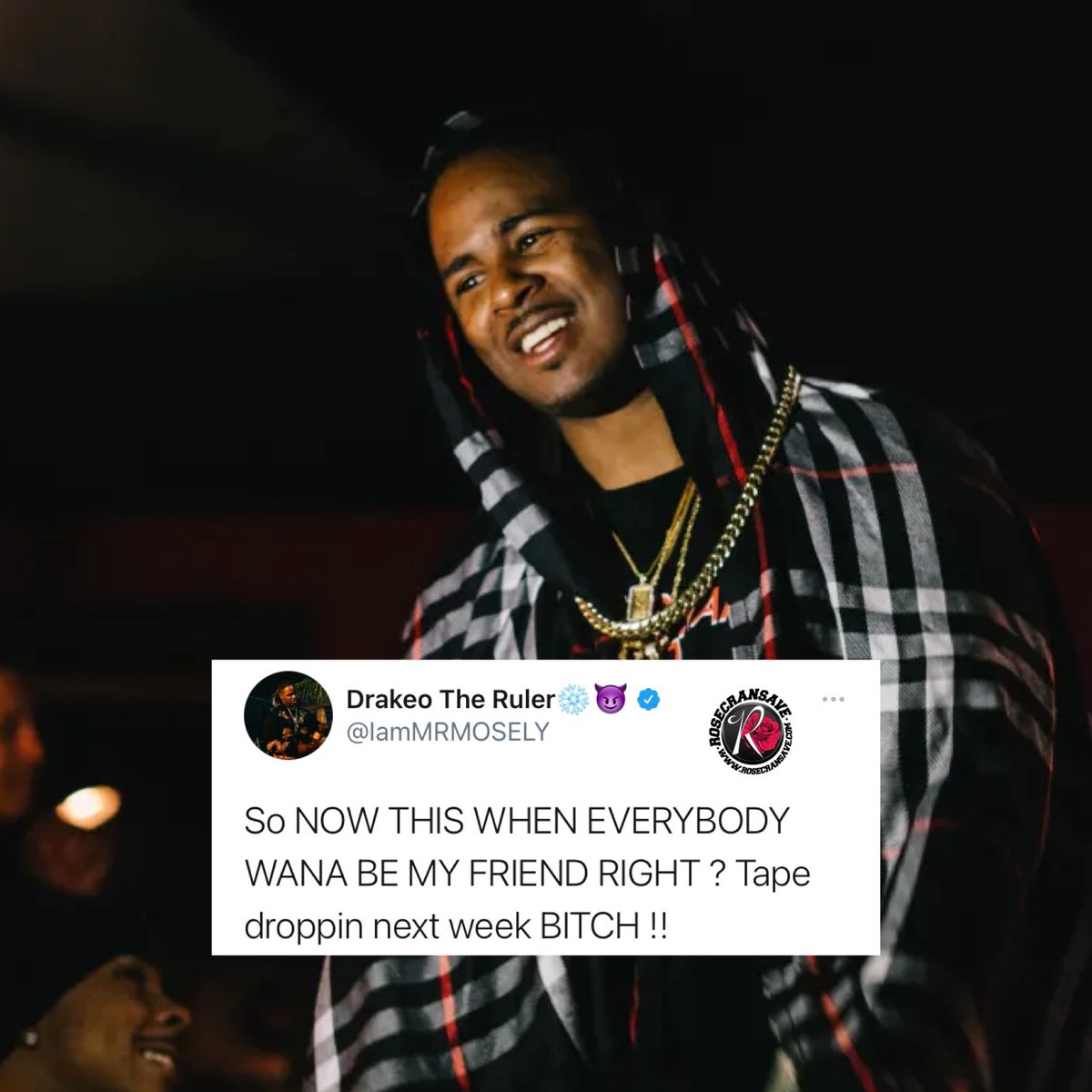 RosecransMedia's tweet photo. Y’all ready for NEW @IamMRMOSELY dropping NEXT WEEK⁉️👀🔥🔥 #DrakeoIsFree https://t.co/hcqO3nX9jm