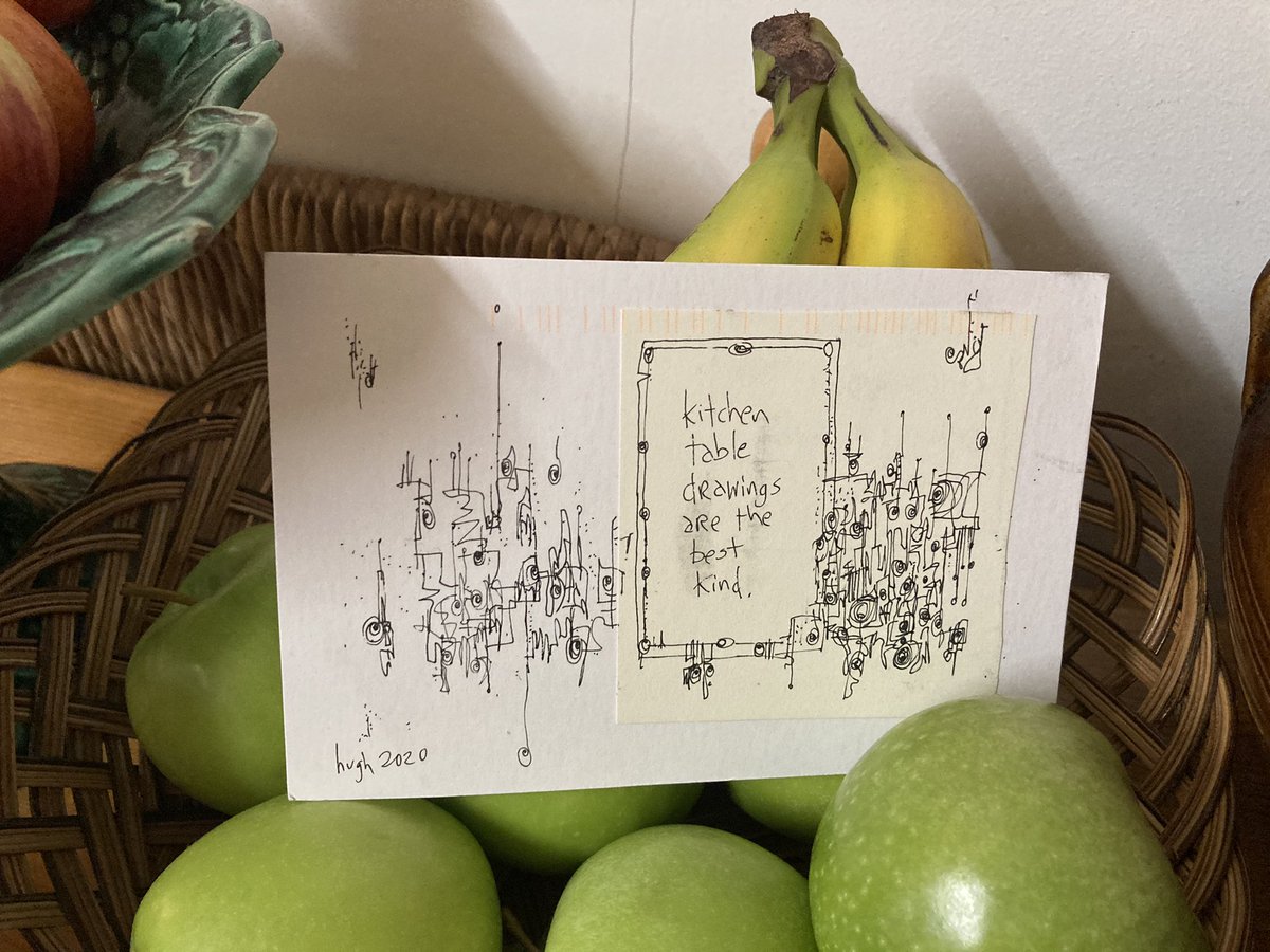 ElspethMurray's tweet photo. Brilliant to receive my @hughcards #thescottishproject card #034thescottisshproject which inspired a kitchen table still life with Shetland sheep. Thank you, Hugh! #penandink #madewithpaper #paperbywetransfer #stilllife #kitchentable #postcard https://t.co/glTtVygAyZ