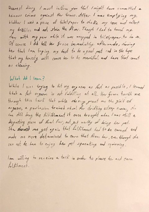 Here is the second diary entry from the Home-Schooling month with Lady S https://t.co/cjzcifb63M