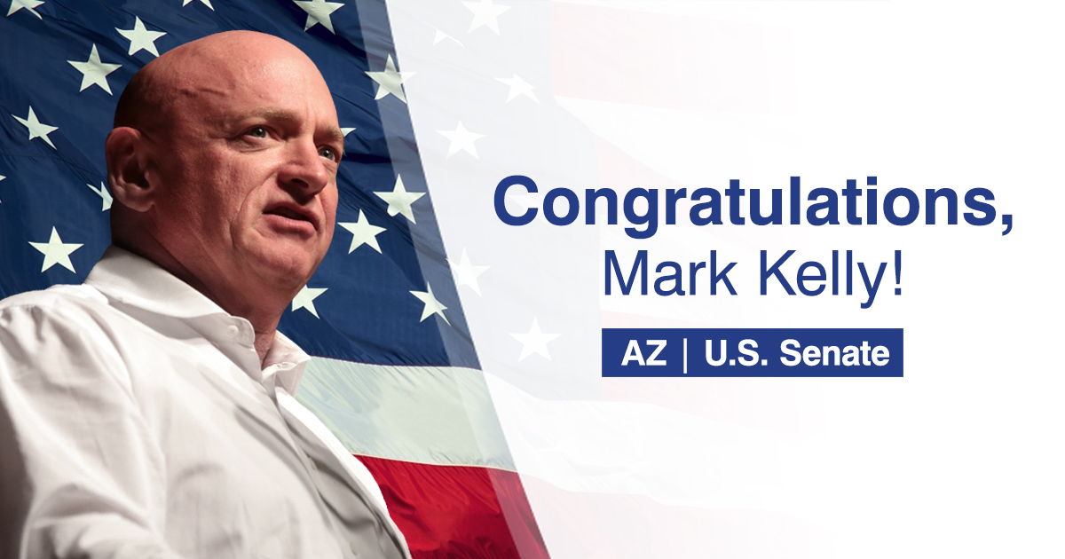 Congratulations to  @CaptMarkKelly, who campaigned on climate change and the environment, including expanding solar energy!