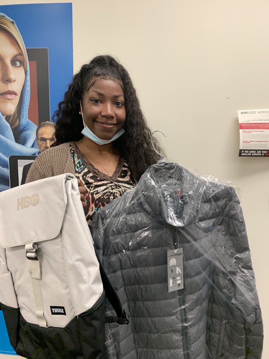Great Job team Wright!!! Your Elite Mix Sales won Melinda an HBO jacket and backpack!!!