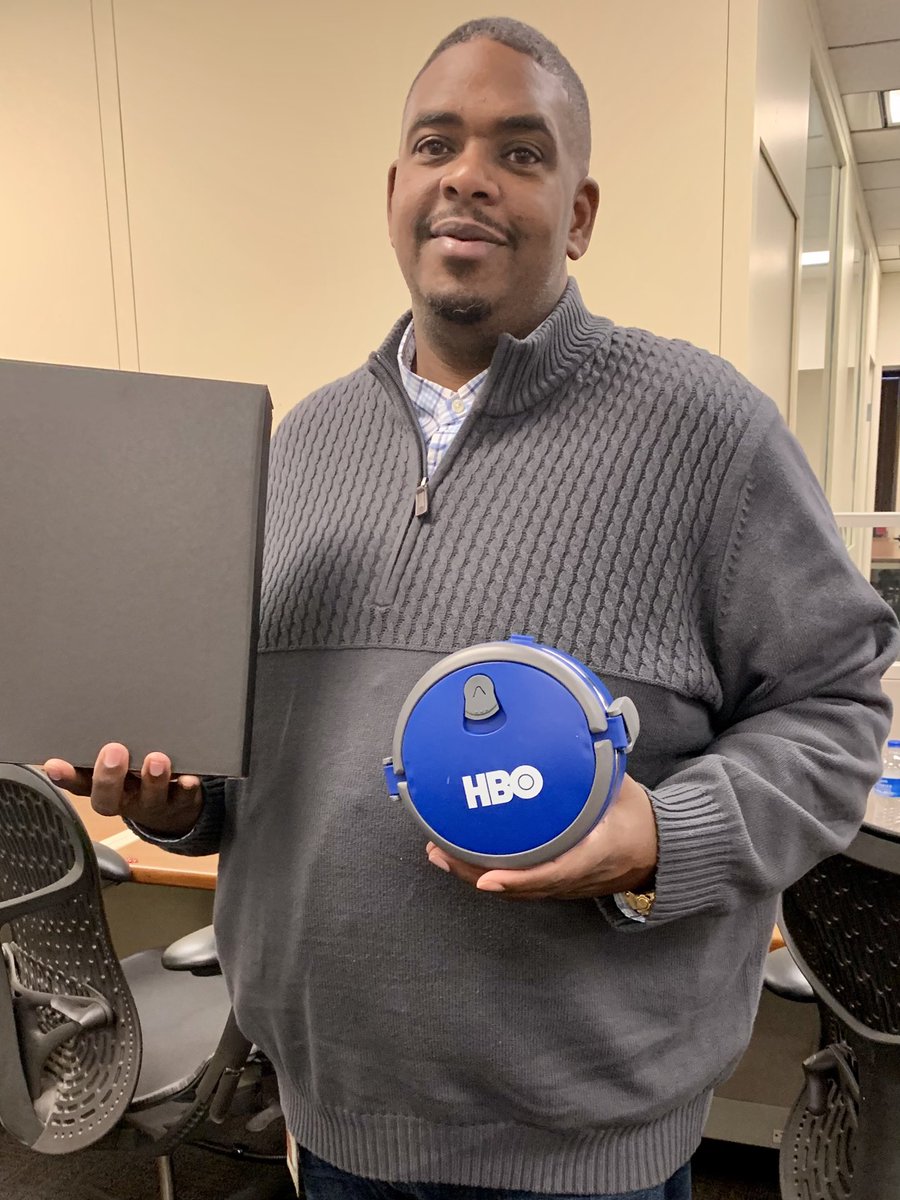 Congratulations to Katina Meeks for winning HBO prize pack.  Katina was busy selling more Elite plans so Jarvis accepted on her behalf.