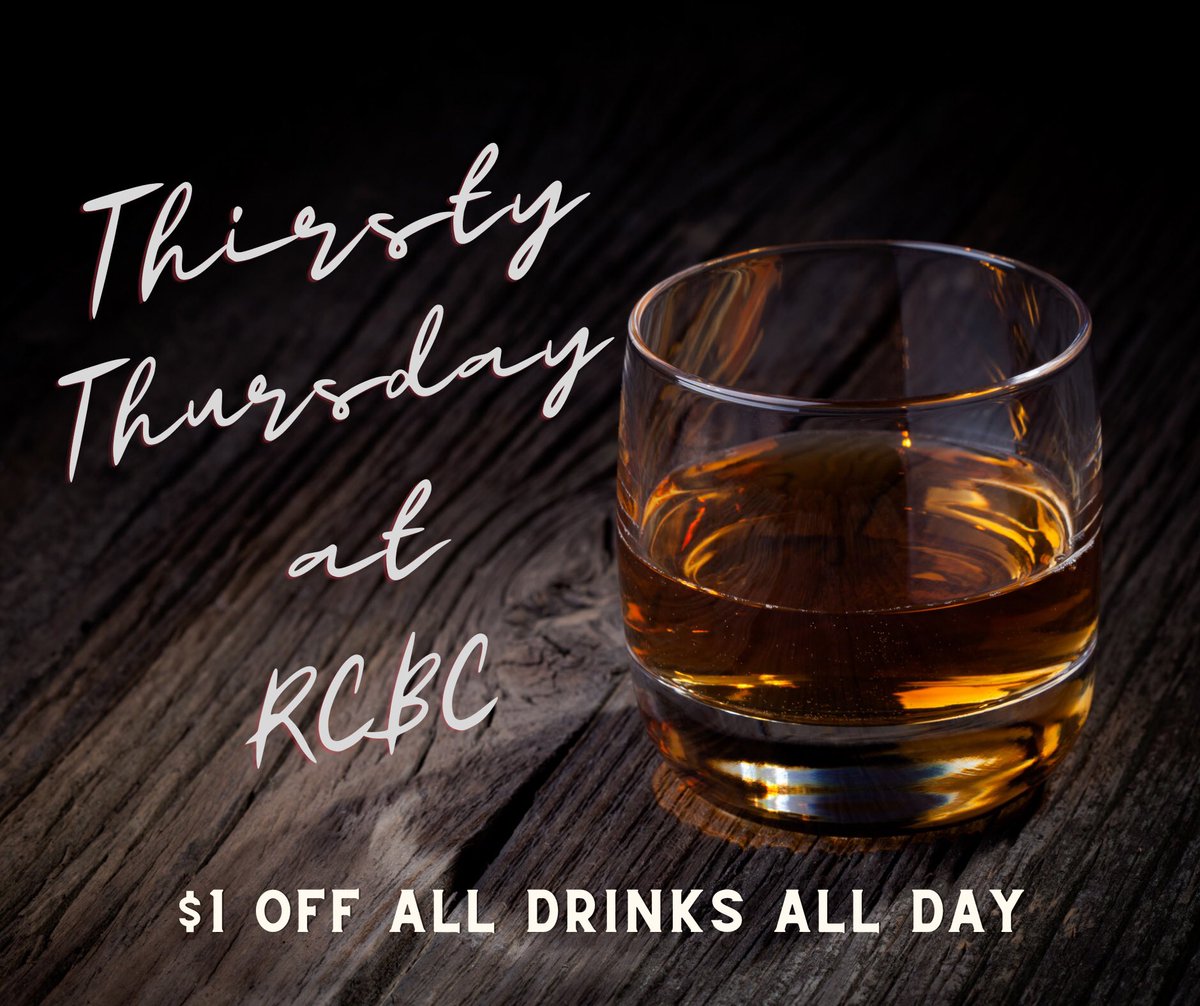 One dollar off ALL DRINKS TONIGHT! Happy Thursday friends!