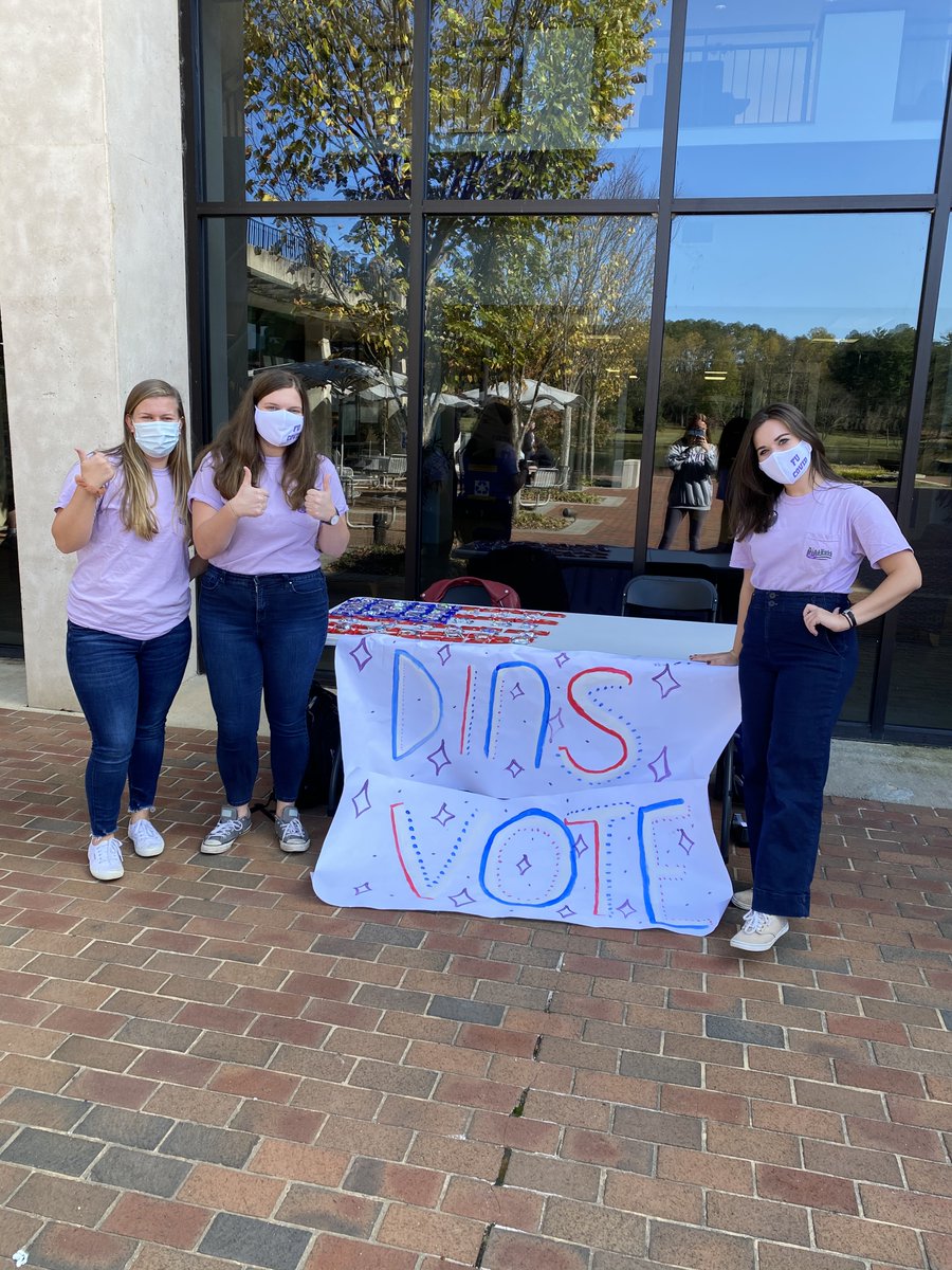 👏👏 Special shout-out to our #DinsVote student group!  They organized voter registration drives on campus, hosted CLP events, provided transportation to the polls, and created a campus-wide Paladin Pledge to vote. 🙌