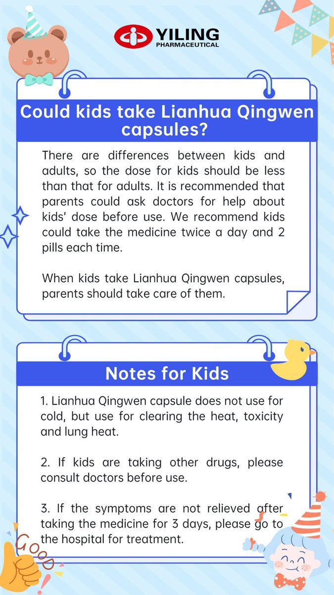 Yilinghealth's tweet photo. 💊💊💊Could kids take Lianhua Qingwen capsules? We list the notes for kids, and they could apply to both Chinese medicine and western medicine. You could share with your friends.
#lianhuaqingwen #medicine #medical #kids #kidmedicine #baby #babymedicine #parentingtips #parentslife https://t.co/t9M8IrUKAR