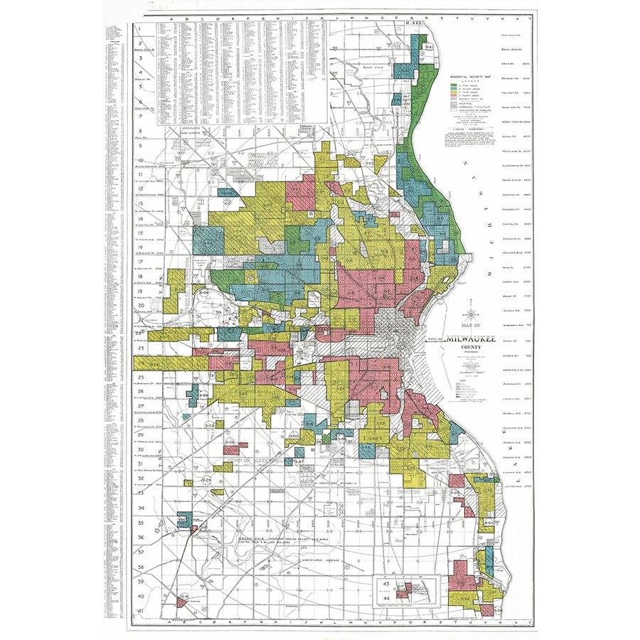 Thread: Let’s tell a story about  #LovellsLoan. Let’s tell a story about mortgages and Milwaukee. This is a “redline” map of the City of Milwaukee.