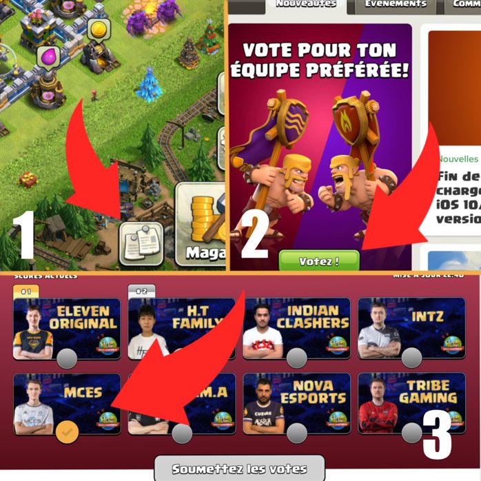 GTOslo's tweet photo. Salut à tous, mobilisons nous pour aider la seule structure FR encore en liste à participer à la finale des Worlds de @ClashofClans en Votant MCES in-game.
Partager ce message pour qualifier la France ! 🇫🇷 

Figurine de la reine des archers à gagner parmis les RT 😊 https://t.co/VFolHzogjP