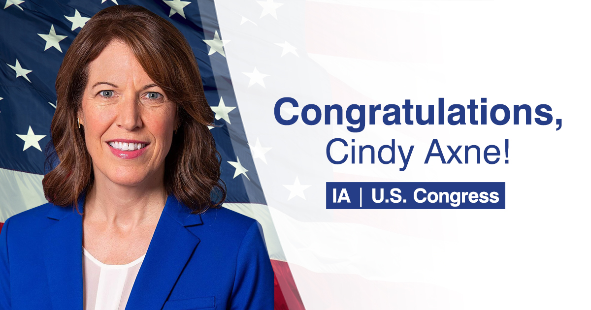 Congratulations to  @Axne4Congress, who campaigned on building her state’s leadership in renewable energy and tackling climate change.