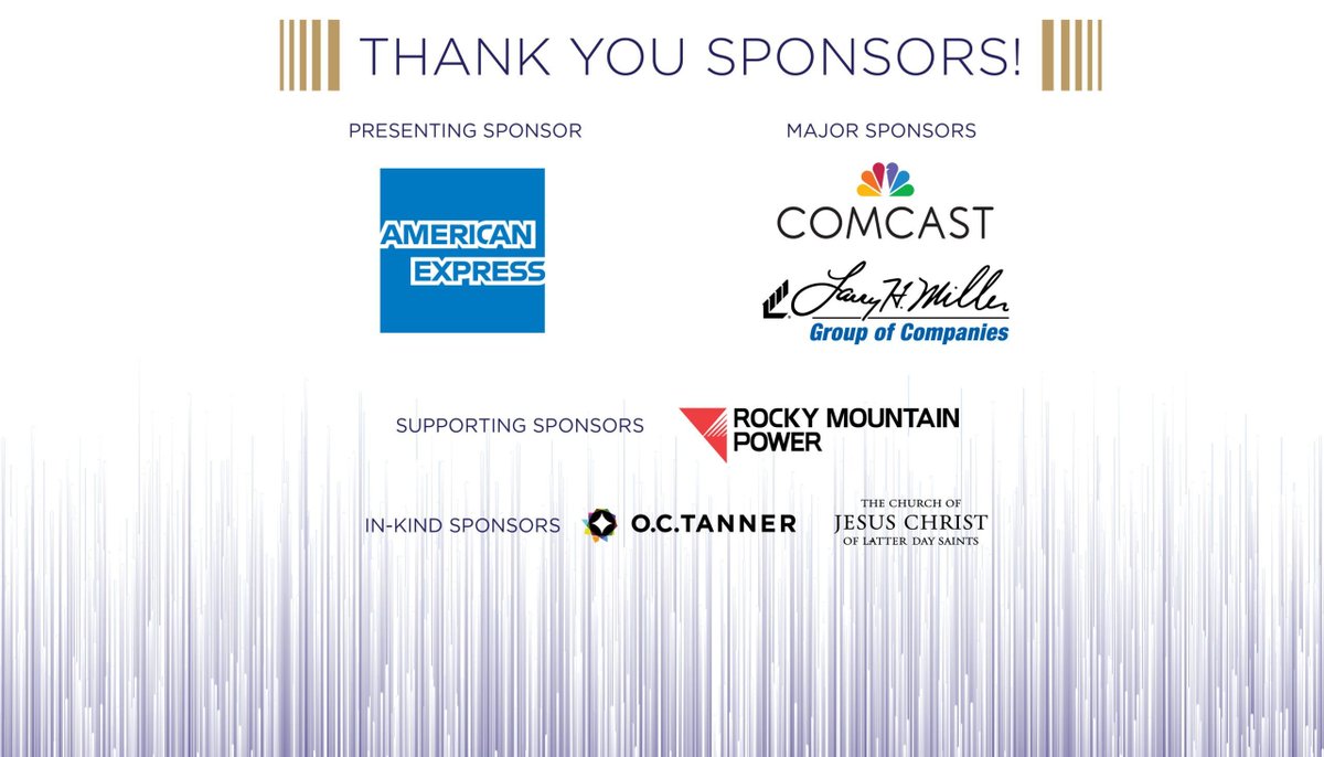 uwsl's tweet photo. Thank you to our sponsors who made today's #SLChangemaker event possible: @AmericanExpress @ComcastUtah @LHM @RMP_Utah @octanner and @Ch_JesusChrist https://t.co/eeq0CQSEpX