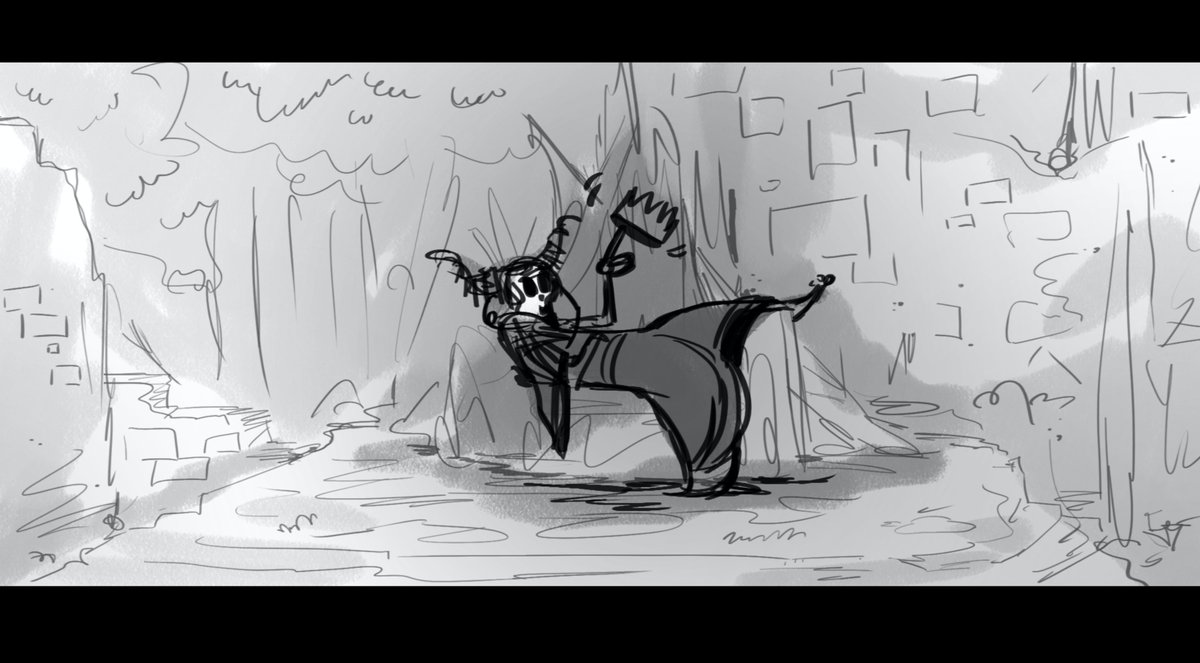 Panels from an unfinished portfolio piece about a Lich who falls in love. One day I wanna pick this back up and expand it.