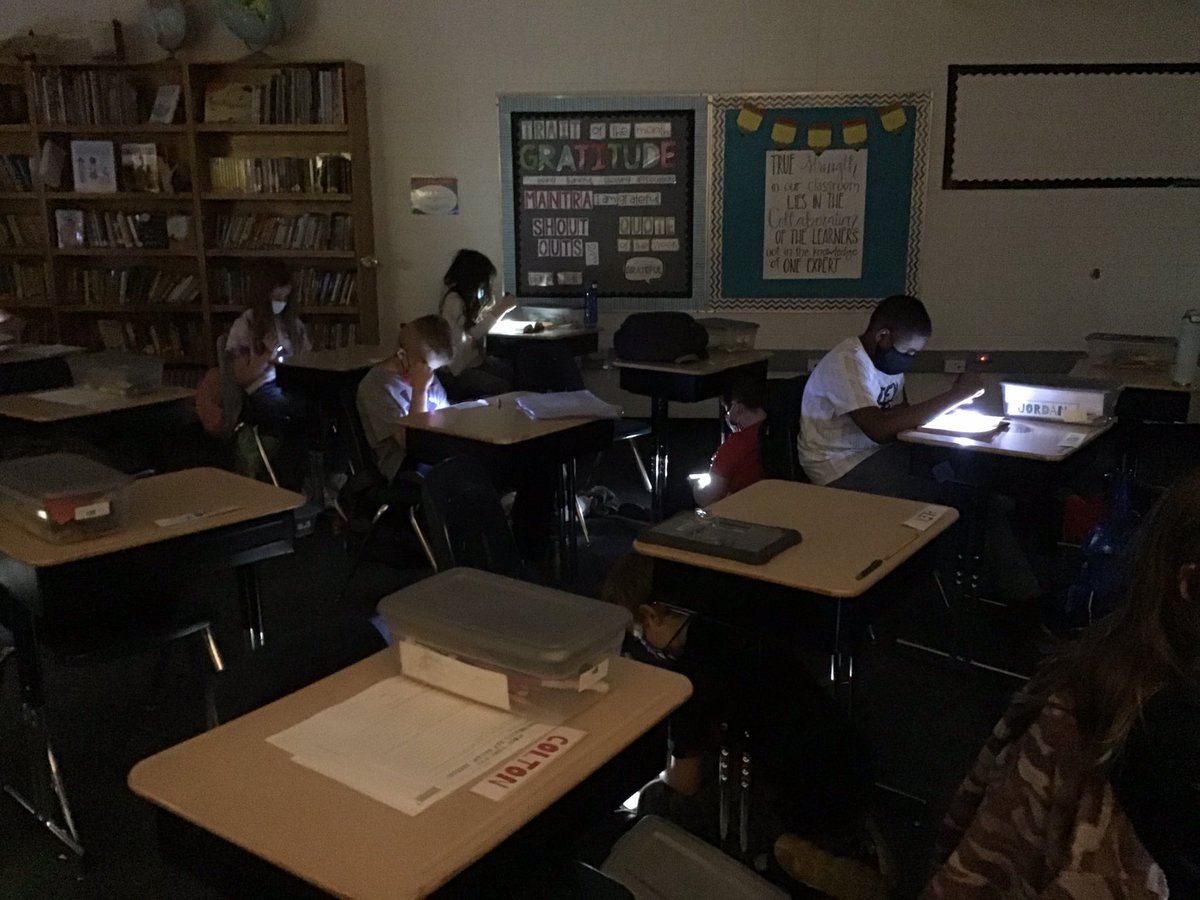 Mrs_Moxness's tweet photo. Flashlight Read In!  Thanks to the families who sent batteries! #welovetoread https://t.co/qeEGLoTeEI