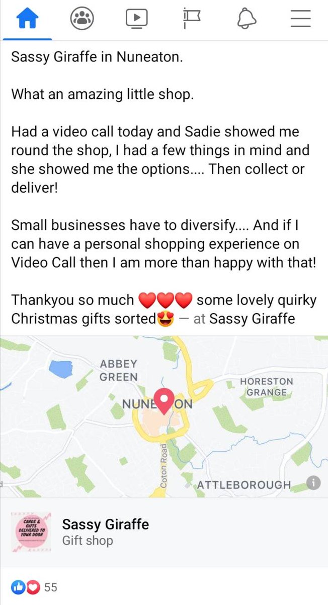Love it when shops go above &amp; beyond when faced with obstacles. 👏🏼 👏🏼 👏🏼 Sassy Giraffe 🦒
#SupportLocal #BoostTheBorough #Nuneaton