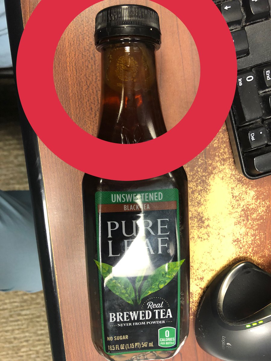BryanEAshley's tweet photo. @PureLeaf something not right about this bottle! Not sure what that is? https://t.co/TkjY6MDOlc