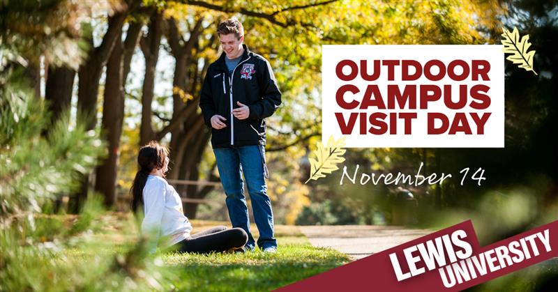 LewisUniversity's tweet photo. Considering furthering your education at #LewisU? 

Join us at 10am on Saturday, November 14 for our OUTDOOR VISIT DAY!

For more information and registration visit: https://t.co/VrRcELOK3K https://t.co/qKlRweKk1C