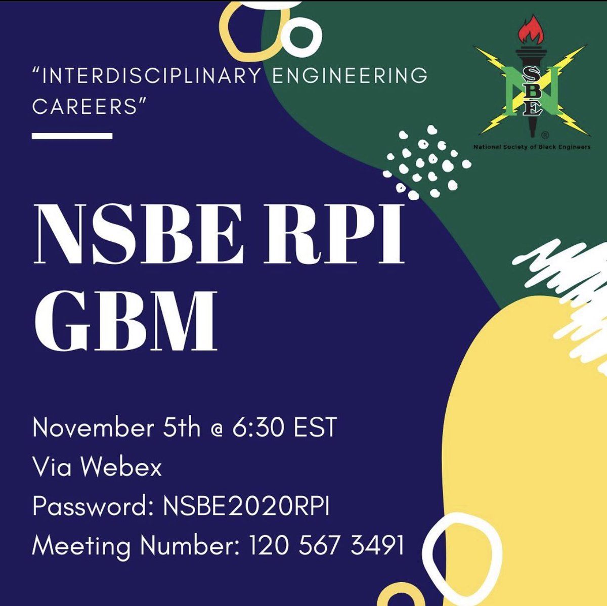 NSBE_RPI's tweet photo. What can an engineering skill set do for you outside of engineering? Find out at today’s GBM!!🔥🔥 https://t.co/xnwROm2hJe