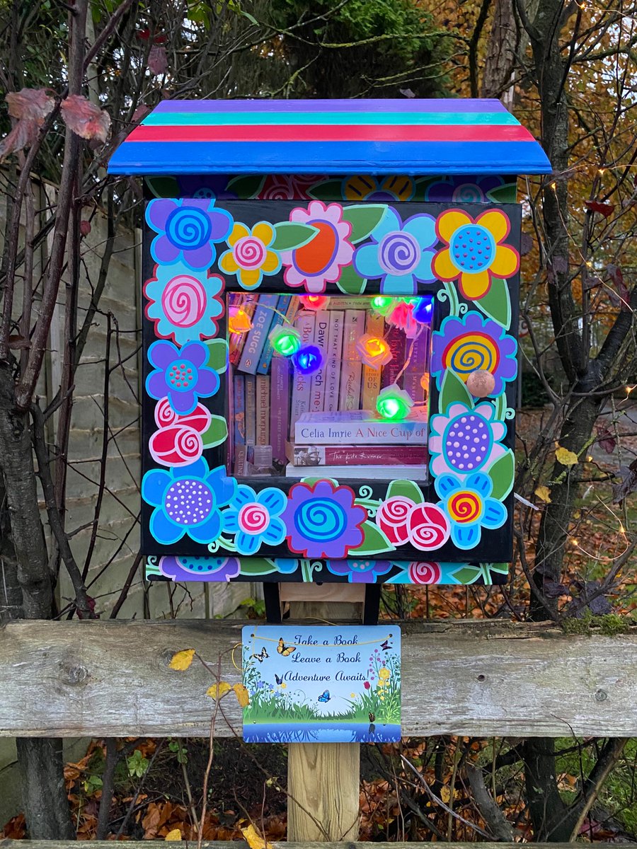 LibraryFormby's tweet image. The lights are on and the library is full of #hygge to get us through this #lockdown #november. #littlefreelibrary #littlelibraryformby #formby
