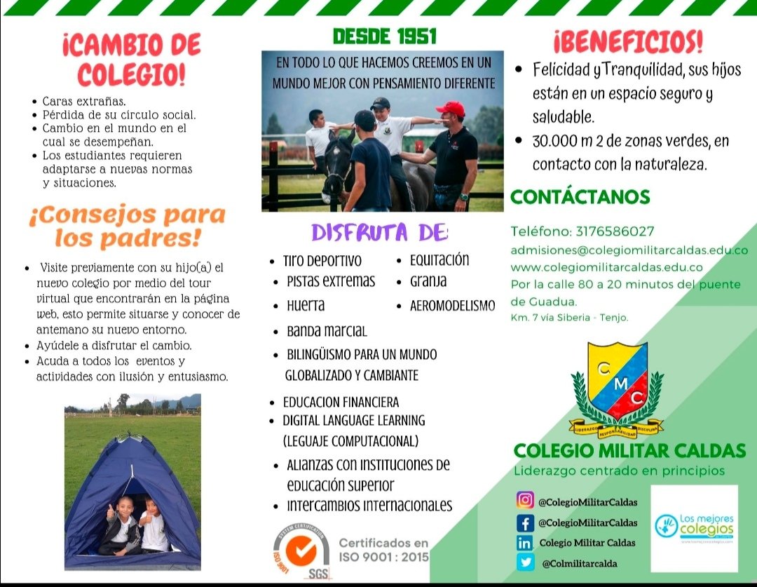 dianiss2401's tweet photo. #colegiomilitarcaldas #colegiosmilitares #colegiosdelasabana #colegiosenbogota #matriculasabiertas @colmilitarcalda https://t.co/YByNVSX7nO