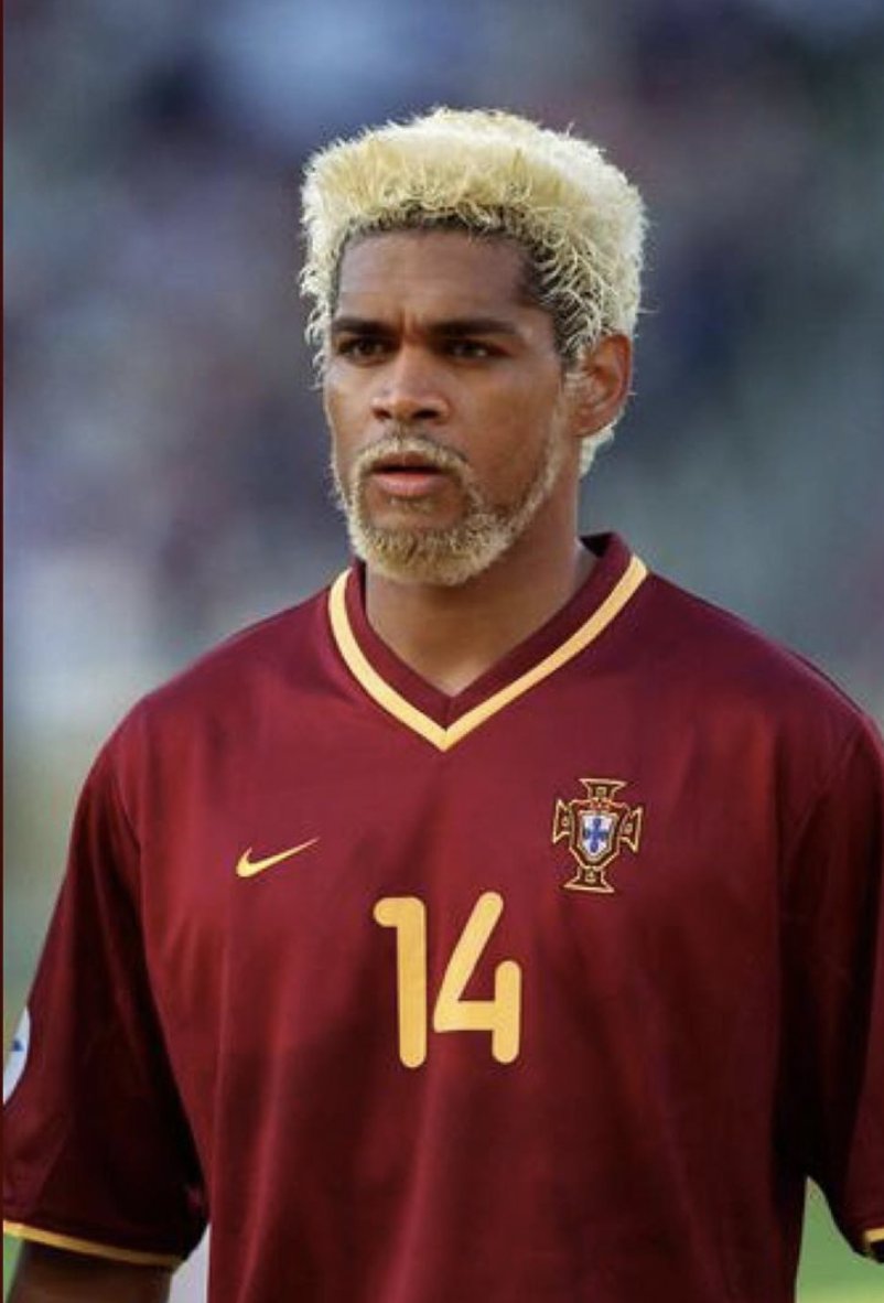 Footballtweet's tweet photo. Abel Xavier. The streets will never forget that lid. https://t.co/mrabT4n7Sc