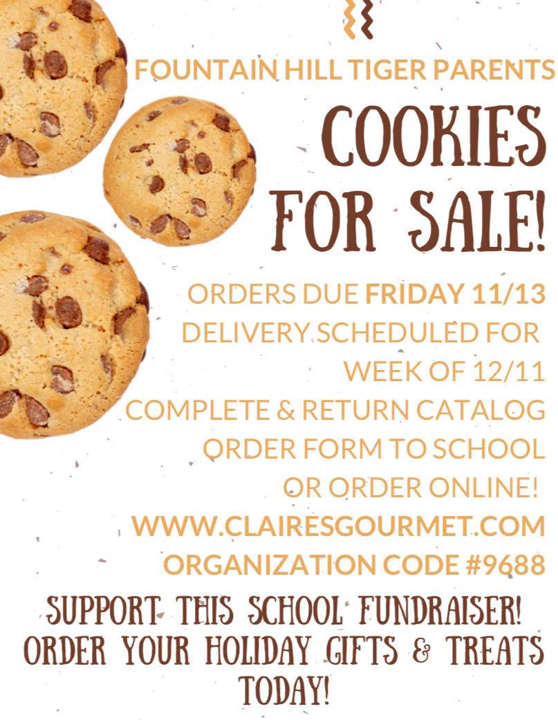 FHTigerParents's tweet photo. Don't forget to order your Claire's Gourmet DESSERTS!

Claire's Gourmet is offering raffle prizes to anyone who creates a participation code by 11/8 and shares it via Claire's website (during the registration process) will be entered to win! https://t.co/CHVXZvzkLR (code #9688) https://t.co/9WsckTrYIU