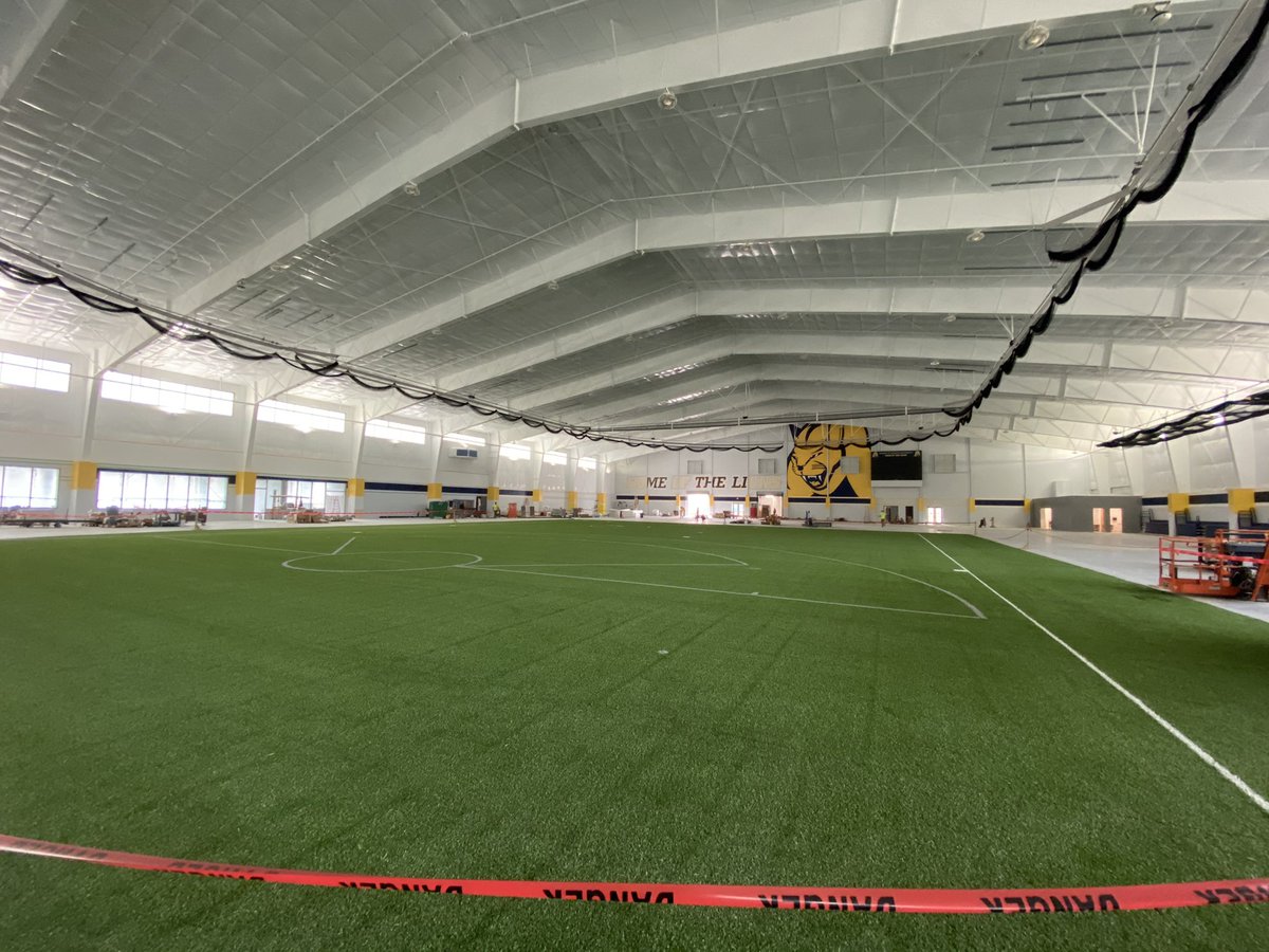 MSJ_Baseball's tweet photo. Turf is down, graphics starting to go up, locker room walls are up... ⏳ https://t.co/naW8KREFHA