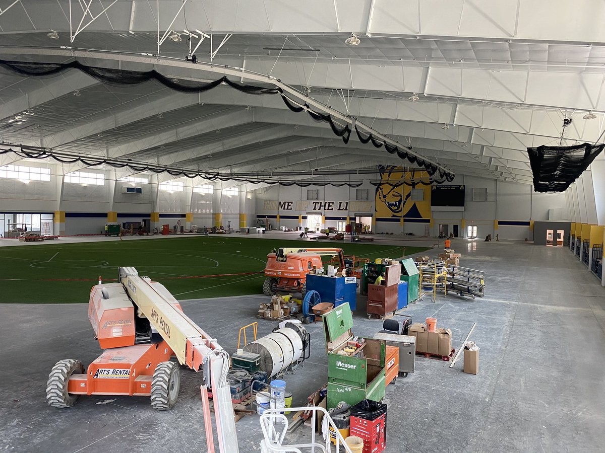 MSJ_Baseball's tweet photo. Turf is down, graphics starting to go up, locker room walls are up... ⏳ https://t.co/naW8KREFHA