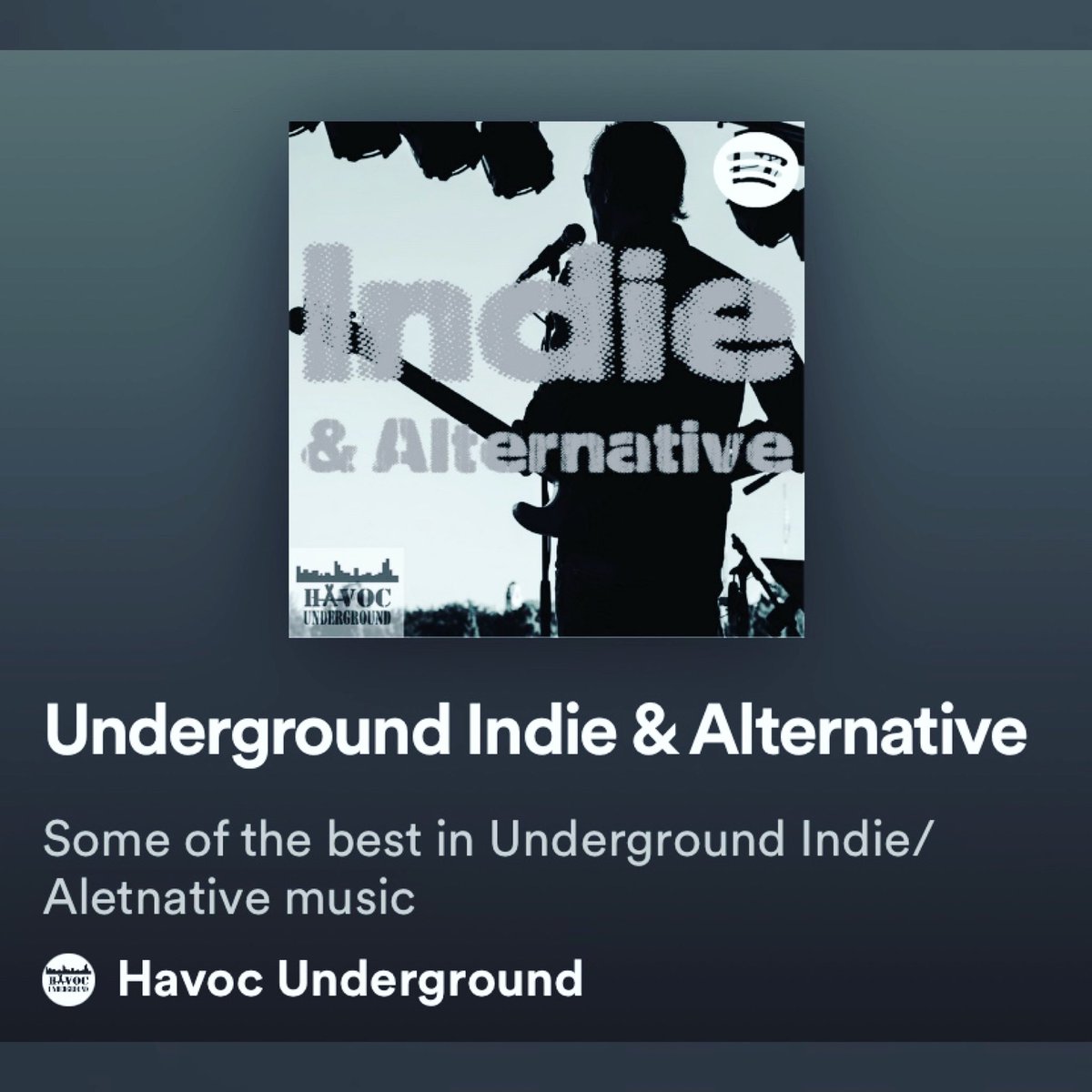 diivesmusic1's tweet photo. Thank you so much to
@HVCUNDERGROUND for featuring my new single #FitRightOut on their #Underground & #Indie playlist. Check out the #Playlist here> https://t.co/EYKE0lZmlA Don’t forget to give it a follow. Thank you #HavocUnderground 🙏
#PlaylistThis #PlaylistOfTheDay #Music https://t.co/y5Vf8XzAvE