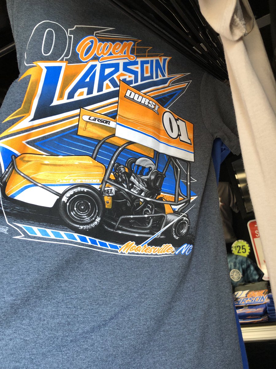 jacqbrush's tweet image. The @ShopKyleLarson van is open in the vendor row area at @TheDirtTrack!