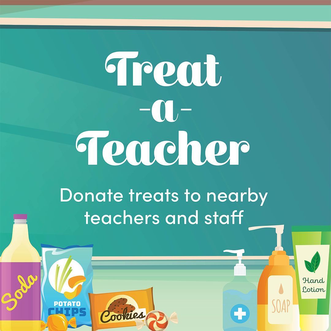 StAndrewUMC's tweet photo. Bring some cheer to nearby elementary, middle, and high school teachers and staff this year. Join us in Treat-A-Teacher!

Purchase treats for educators each month, attach notes (provided to you), and deliver them back to the church. Sign up:
https://t.co/Hx0EE1iBlE. https://t.co/srYAbPQYg6