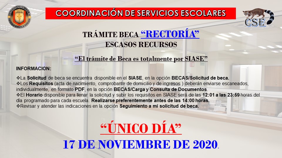 biologiauanl's tweet image. 🚨 Información para el Trámite de Beca de Rectoría de escasos recursos, para el período Febrero-Junio 2021.🚨

#BiologíaUANL #SIASE