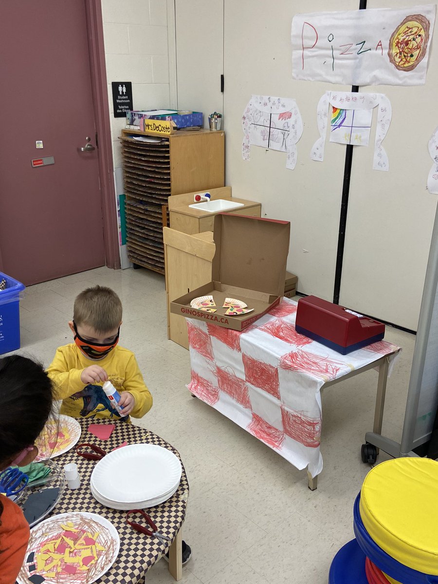 This week, we turned our classroom into a pizzeria! We are having so much fun exploring our favourite food!! 🍕<a href="/SettlersGreenPS/">Settler's Green PS</a> <a href="/MrsHickey3/">Kelly Hickey</a>