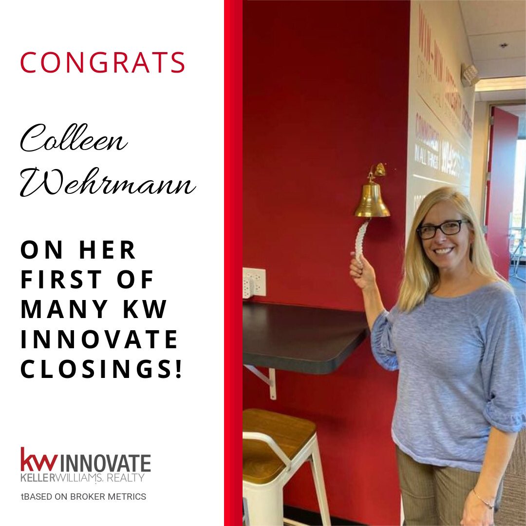 KWInnovate's tweet photo. Congratulations Colleen Wehrmann on your FIRST of many KW Innovate closings! 🏡 #kwinnovate #aurorarealtor https://t.co/sfB4dHjXsD
