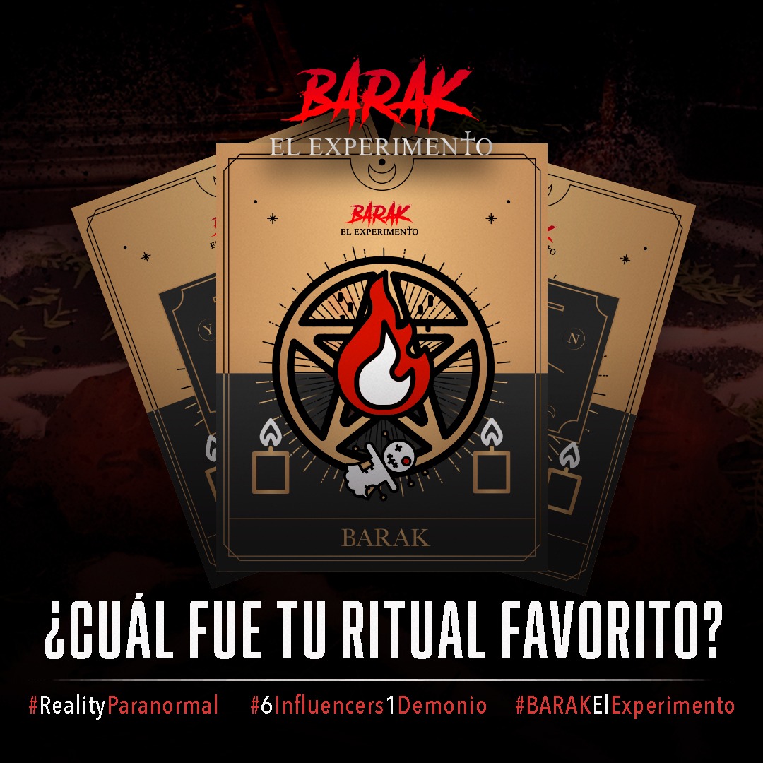 BarakExperiment's tweet photo. Durante los diez días junto a los #6influencers1demonio en la cabaña de #BarakElExperimento...

¿Cuál fue tu ritual favorito? https://t.co/OnNpxsEu1Y