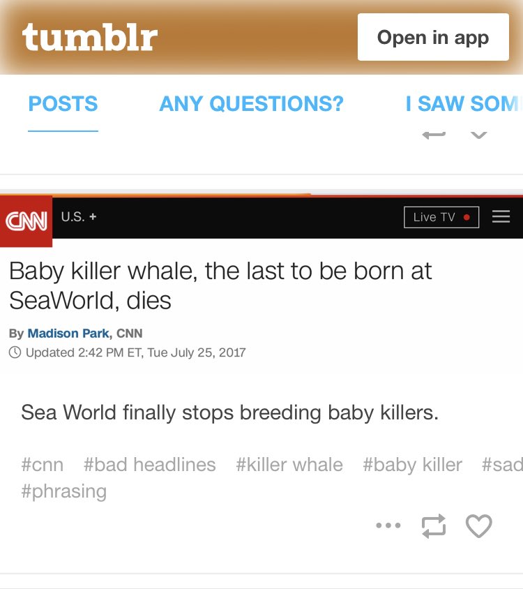 HalfGreatDane's tweet photo. This one really had me laugh out loud. Unintentional dark humor at it’s best with some of these #badheadlines. Check out this tumblr page for more and retweet your favorite.  #COMM2190 https://t.co/WGMyeLy2l8