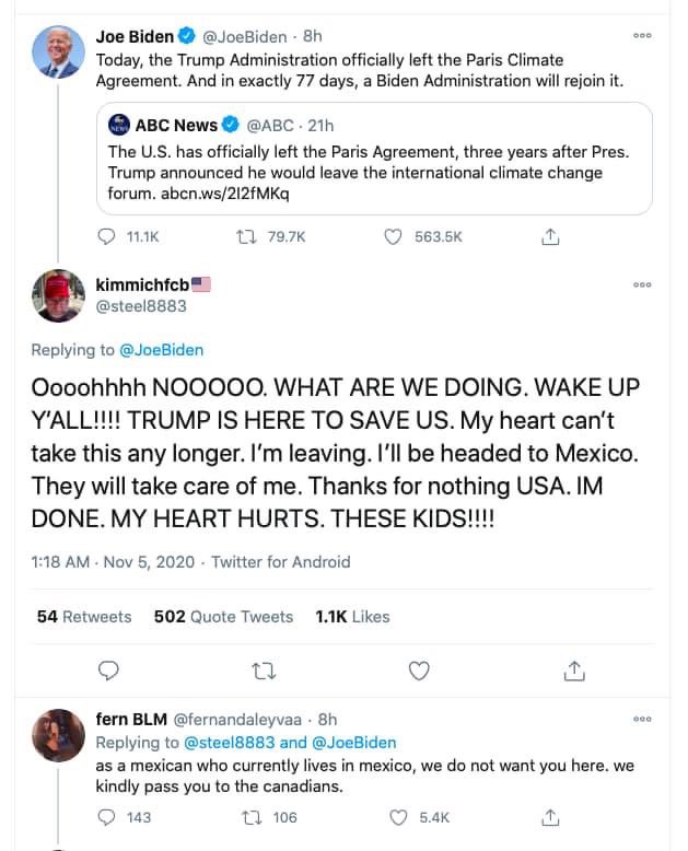 maritaourymedia's tweet photo. Anyone catch this thread? Twitter at its best #ByeByeTrump https://t.co/e7uUwn70dg