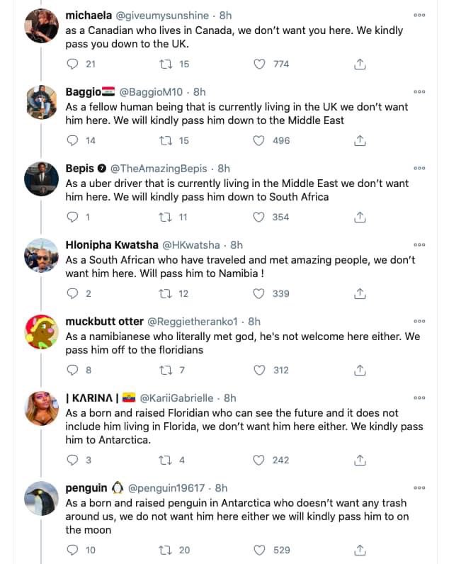maritaourymedia's tweet photo. Anyone catch this thread? Twitter at its best #ByeByeTrump https://t.co/e7uUwn70dg